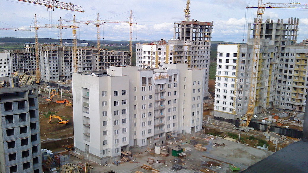 Ein neues Wohngebiet in Jekaterinburg.