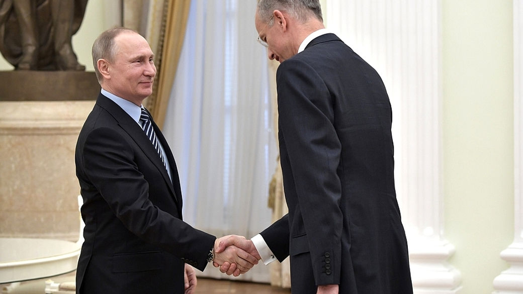 Putin und BASF-CEO Bock