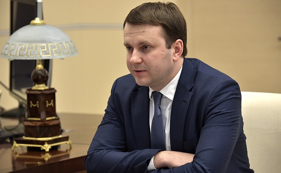 Wirtschaftsminister Maxim Stanislawowitsch Oreschkin