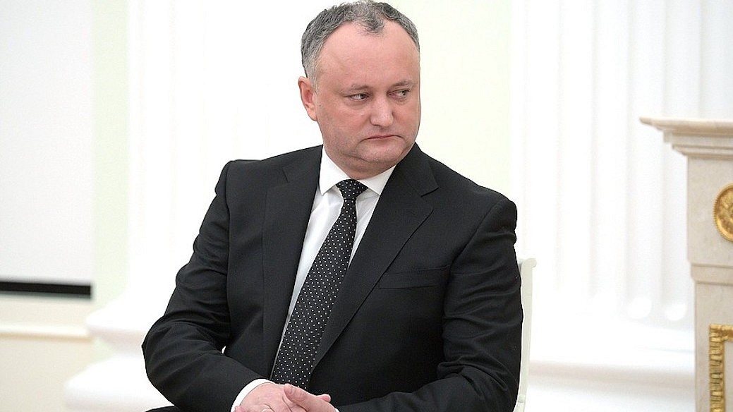 Igor Dodon, Präsident von Moldawien, unterzeichnet Memorandum mit EAWU