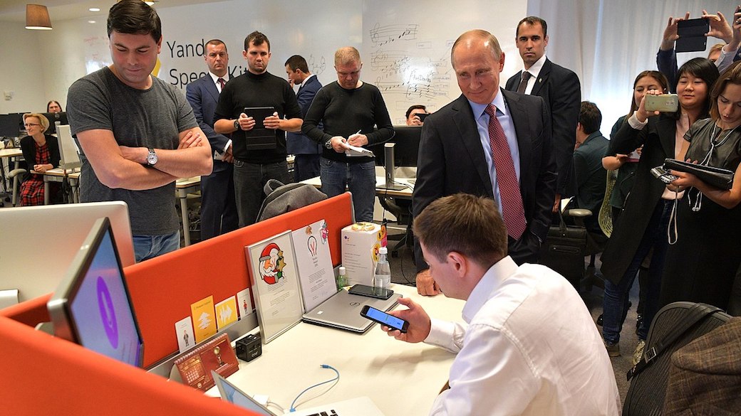 Wladimir Putin im Yandex-Büro