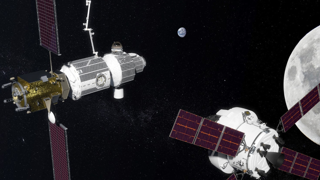 Modell der Mondstation "Deep Space Gateway"