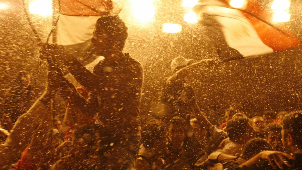 Ägyptische Fans nach dem Sieg gegen Algerien.