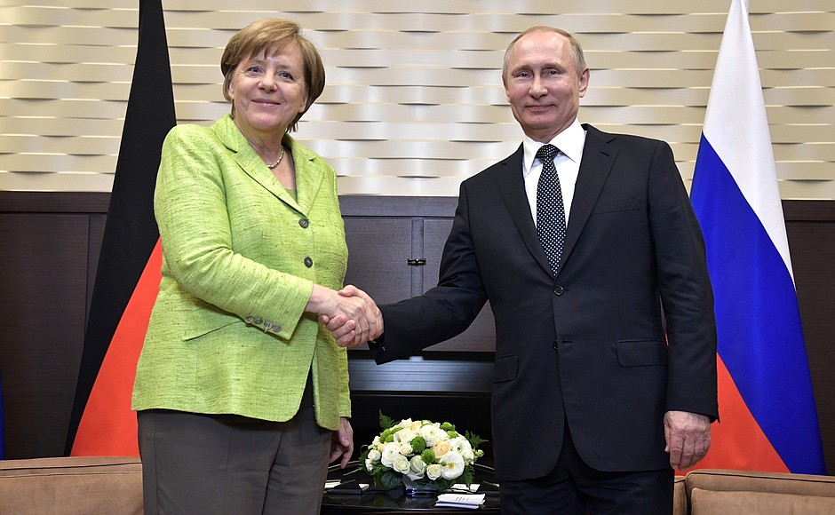 Bundeskanzlerin Angela Merkel und Russlands Präsident Wladimir Putin