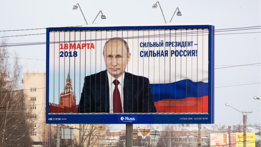 Wahlplakat von Wladimir Putin