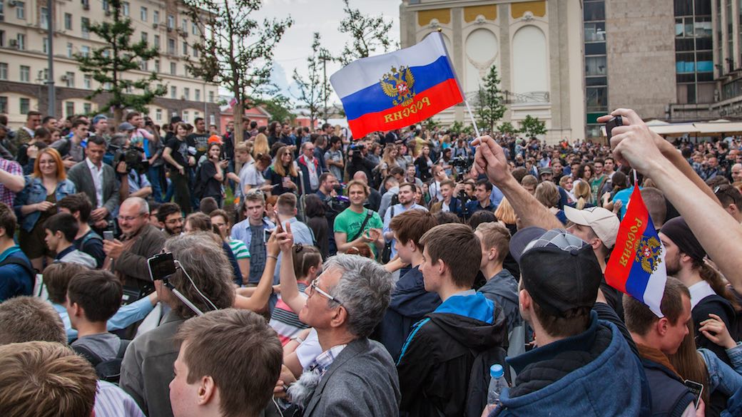 Russland Protest von Navalny