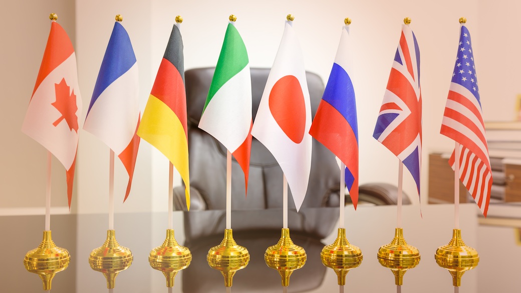 Flaggen der G8 Länder