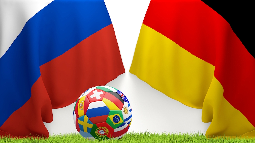 Russland und Deutschland Fußball-WM