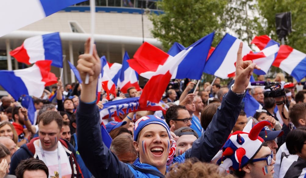 Franzosen Fans Petersburg