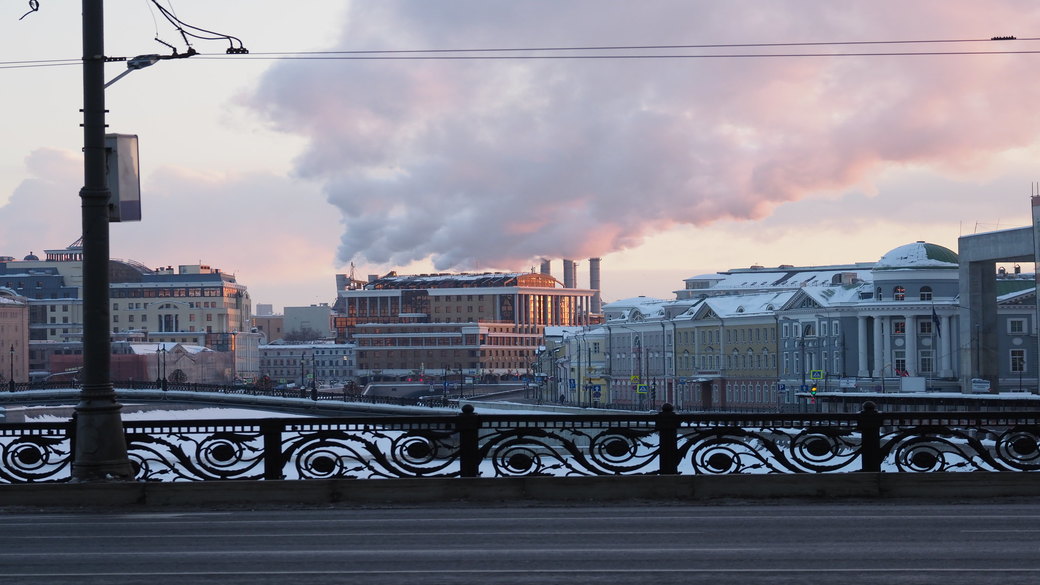 Moskau Winter Fabrik Industrie