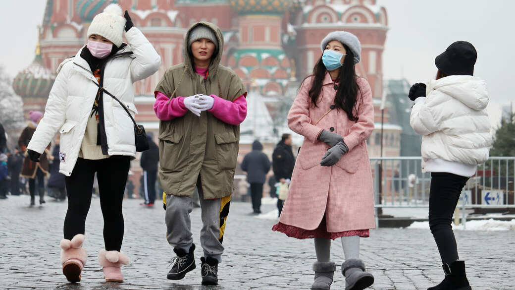 Touristen auf dem Roten Platz