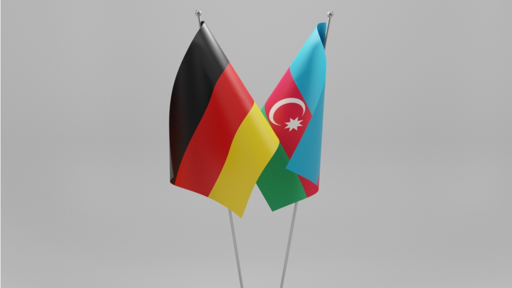 Aserbaidschain Deutschland Flaggen