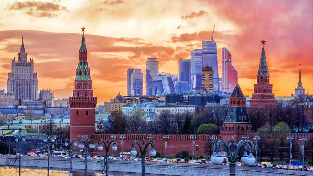 Moskau Sonne Kreml City