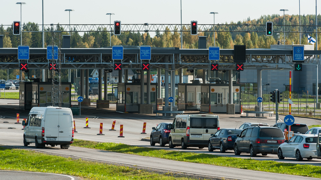 Finnisch-Russische Grenze Übergang